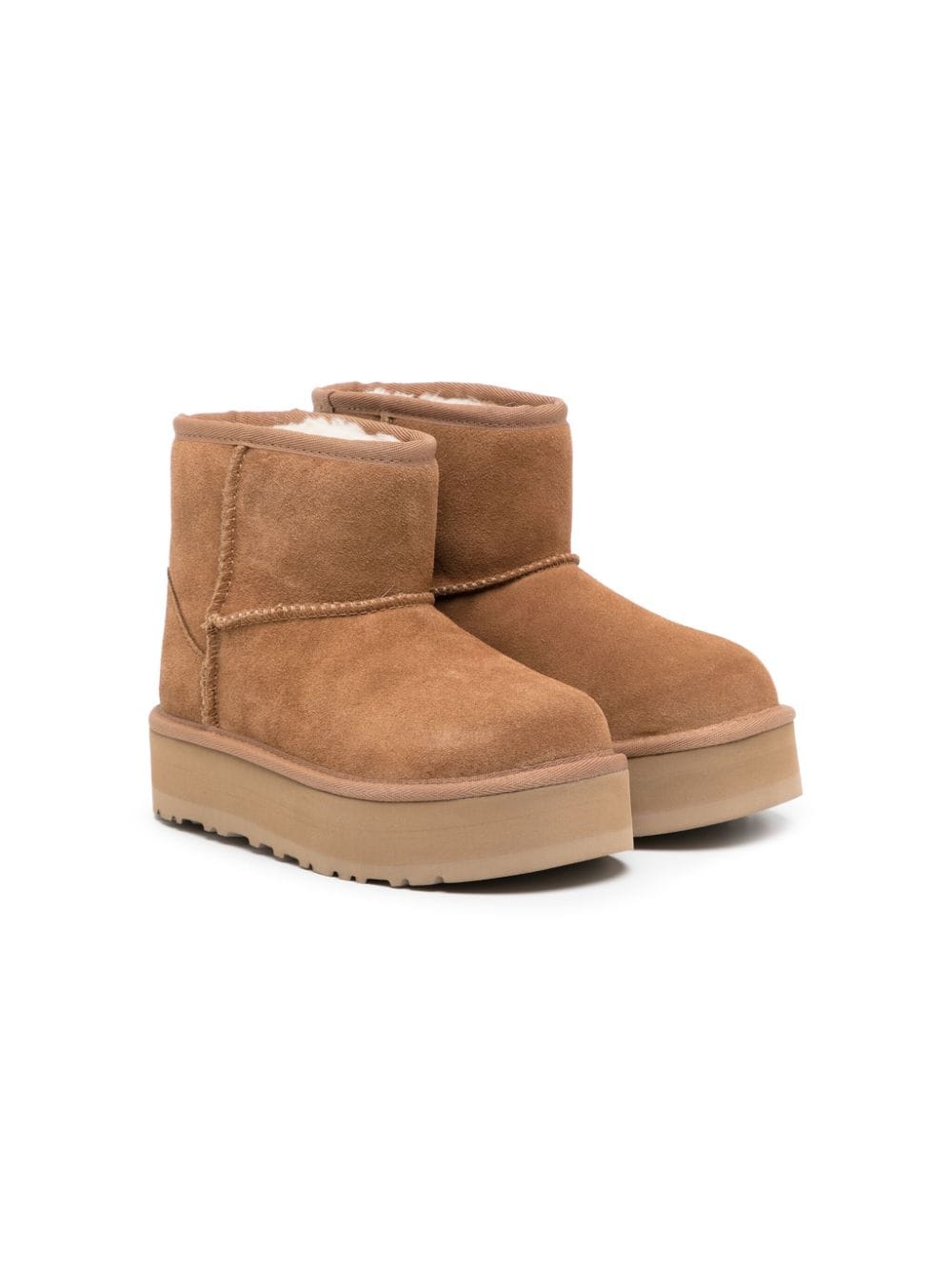 Stivali per bambina UGG Kids Classic Mini II beige con suola alta 1143700K CHE UGG KIDS 