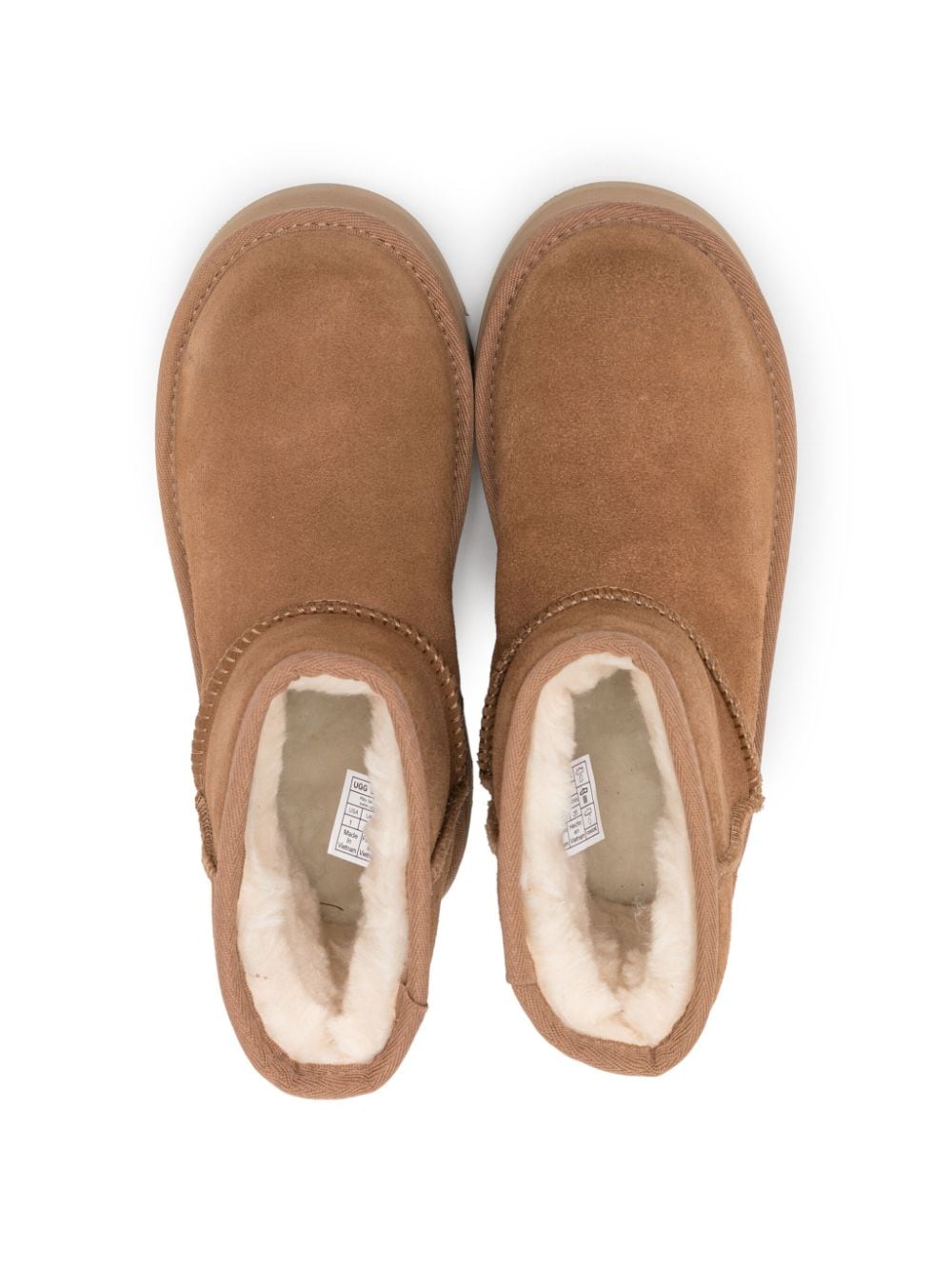 Stivali per bambina UGG Kids Classic Mini II beige con suola alta 1143700K CHE UGG KIDS 