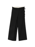 Pantaloni per donna Alysi neri con chiusura con laccetto 166102 A6055 NE ALYSI 