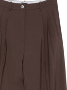 Pantaloni per donna Alysi marroni con parte anteriore plissettata 166115 A6055 CACAO ALYSI 