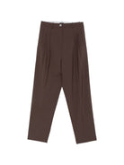 Pantaloni per donna Alysi marroni con parte anteriore plissettata 166115 A6055 CACAO ALYSI 