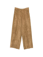 Pantaloni in velluto Alysi beige a coste con passanti per cintura 166116 A6003 KK ALYSI 