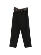 Pantaloni Alysi neri con dettaglio vita piegato 166146 A6204 NE ALYSI 