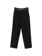 Pantaloni Alysi neri con dettaglio vita piegato 166146 A6204 NE ALYSI 