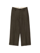 Pantaloni per donna Alysi verdi con dettagli plissettati 166173 A6218 BSO ALYSI 