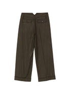 Pantaloni per donna Alysi verdi con dettagli plissettati 166173 A6218 BSO ALYSI 