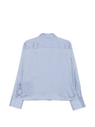 Camicia per donna Alysi azzurra con motivo a righe verticali 166202 A6002 AZ ALYSI 