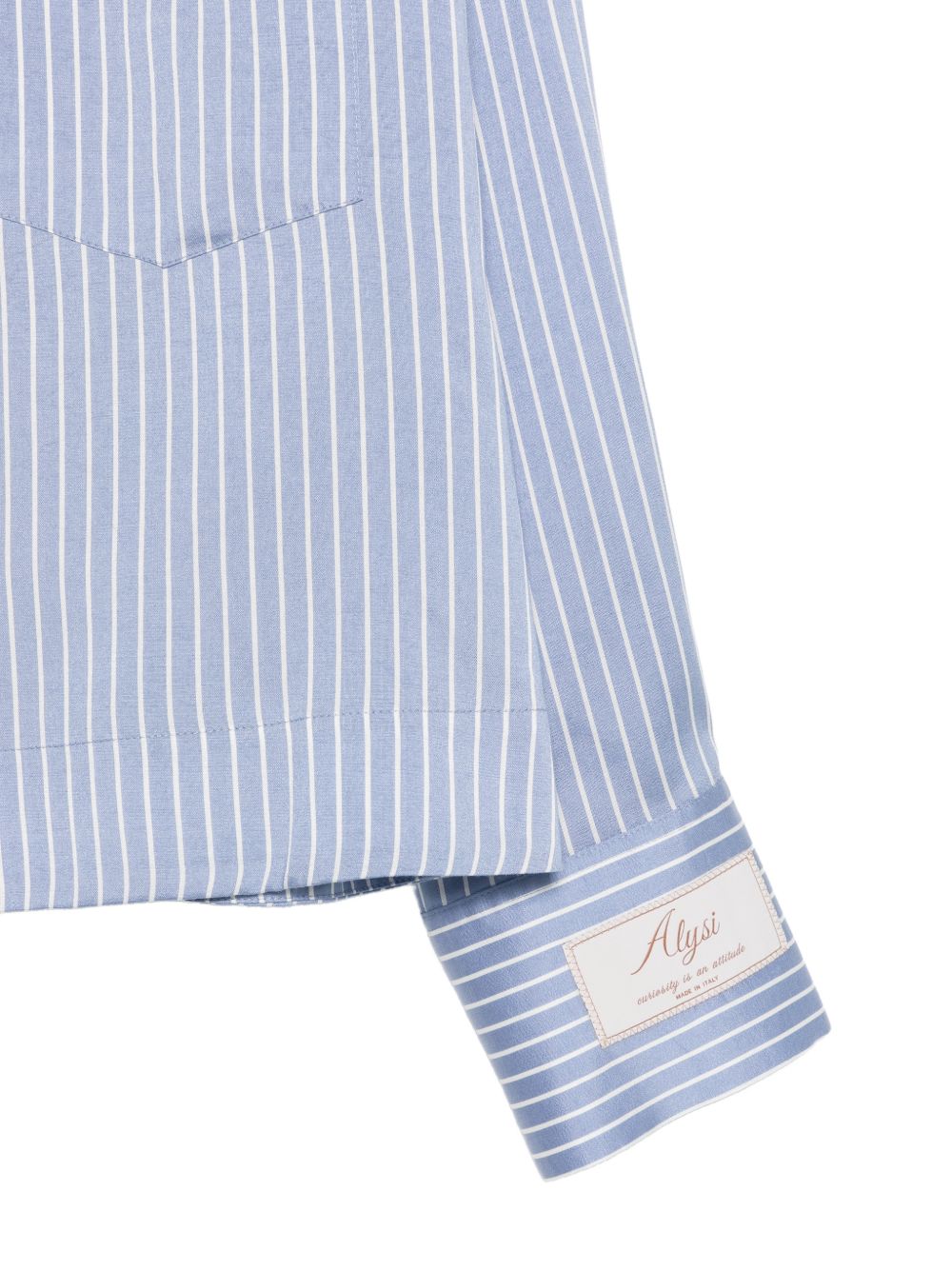 Camicia per donna Alysi azzurra con motivo a righe verticali 166202 A6002 AZ ALYSI 