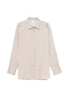 Camicia per donna Alysi beige con design a righe 166216 A6002 MD ALYSI 