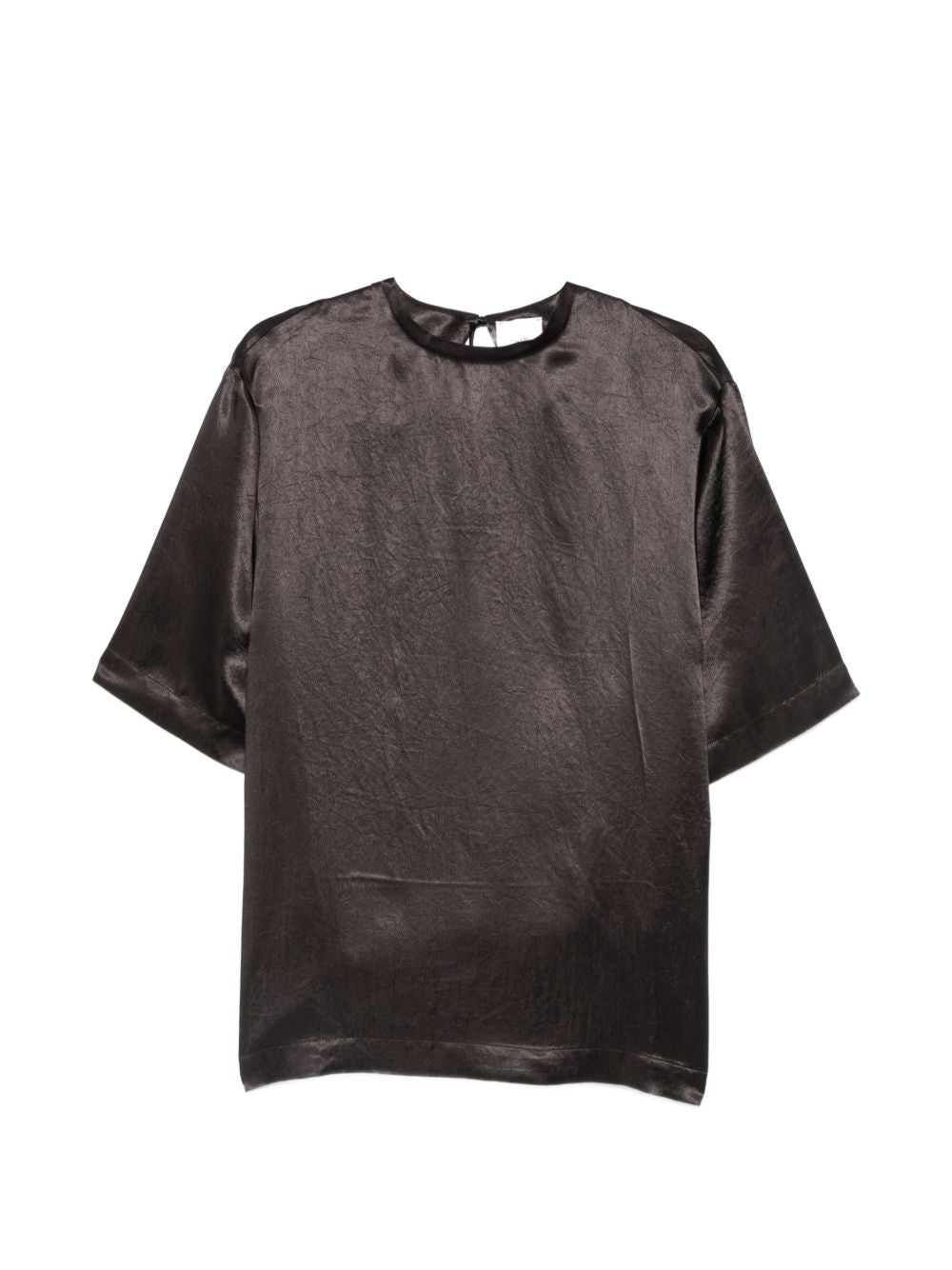 T-shirt per donna Alysi marrone con effetto increspato 166221 A6034 CACAO ALYSI 