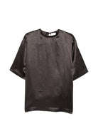 T-shirt per donna Alysi marrone con effetto increspato 166221 A6034 CACAO ALYSI 