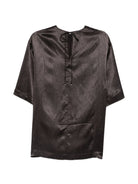 T-shirt per donna Alysi marrone con effetto increspato 166221 A6034 CACAO ALYSI 
