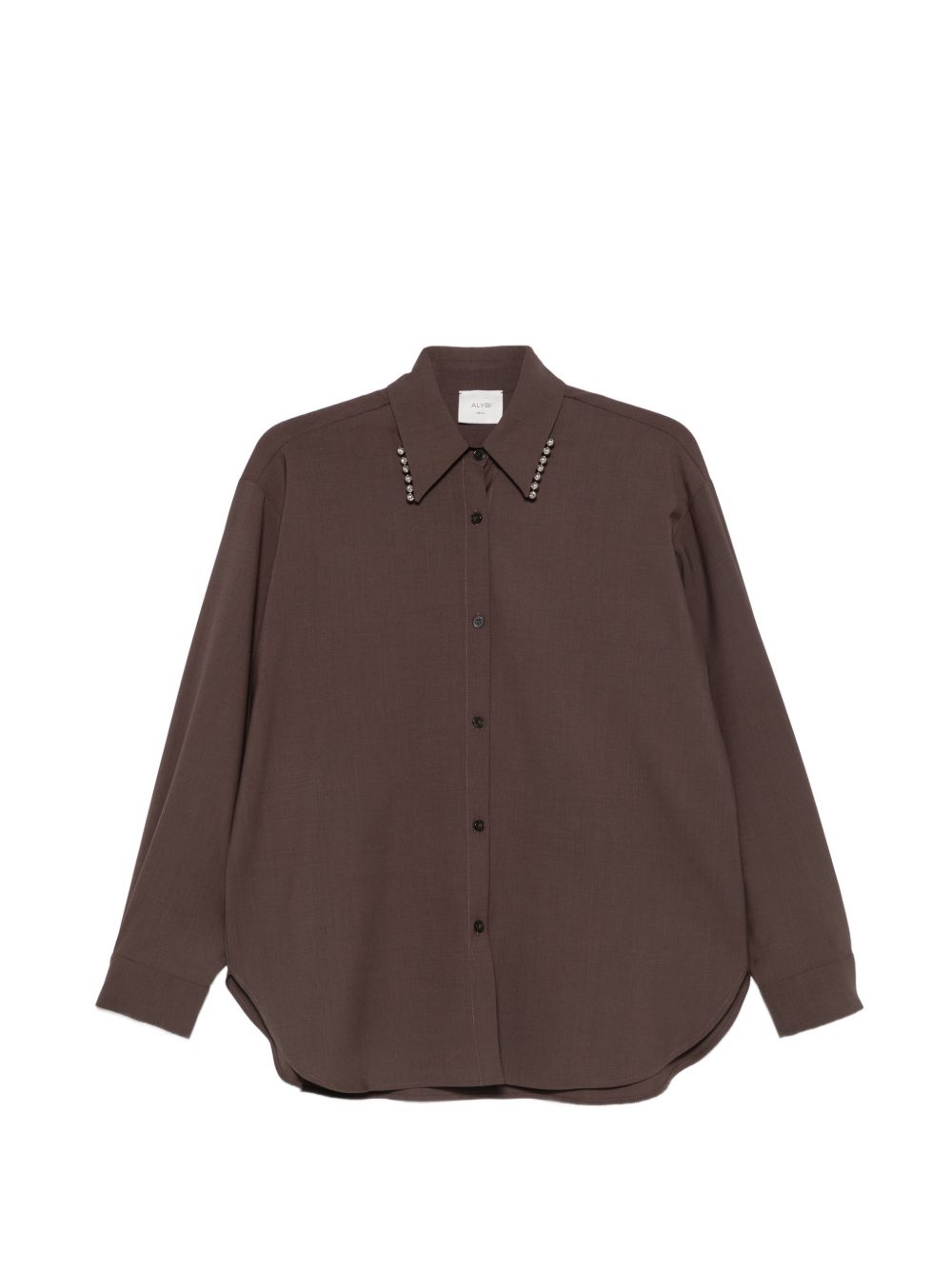 Camicia per donna Alysi marrone con orlo curvo 166223 A6055 CACAO ALYSI 