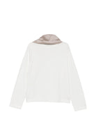T-shirt per donna Alysi bianca con applicazione sciarpa 166404 A6030 LT ALYSI 