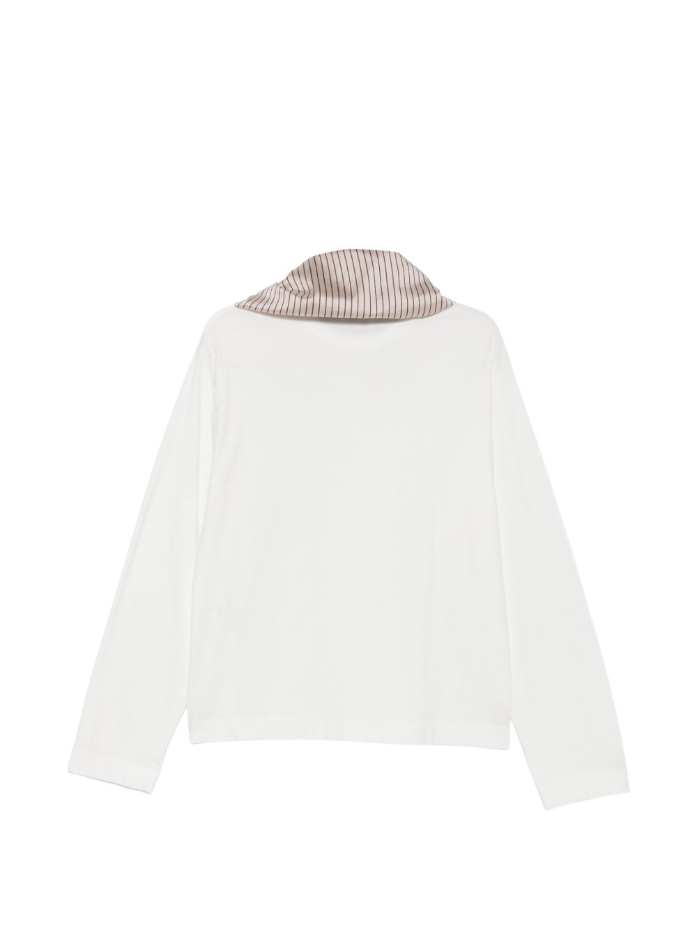 T-shirt per donna Alysi bianca con applicazione sciarpa 166404 A6030 LT ALYSI 