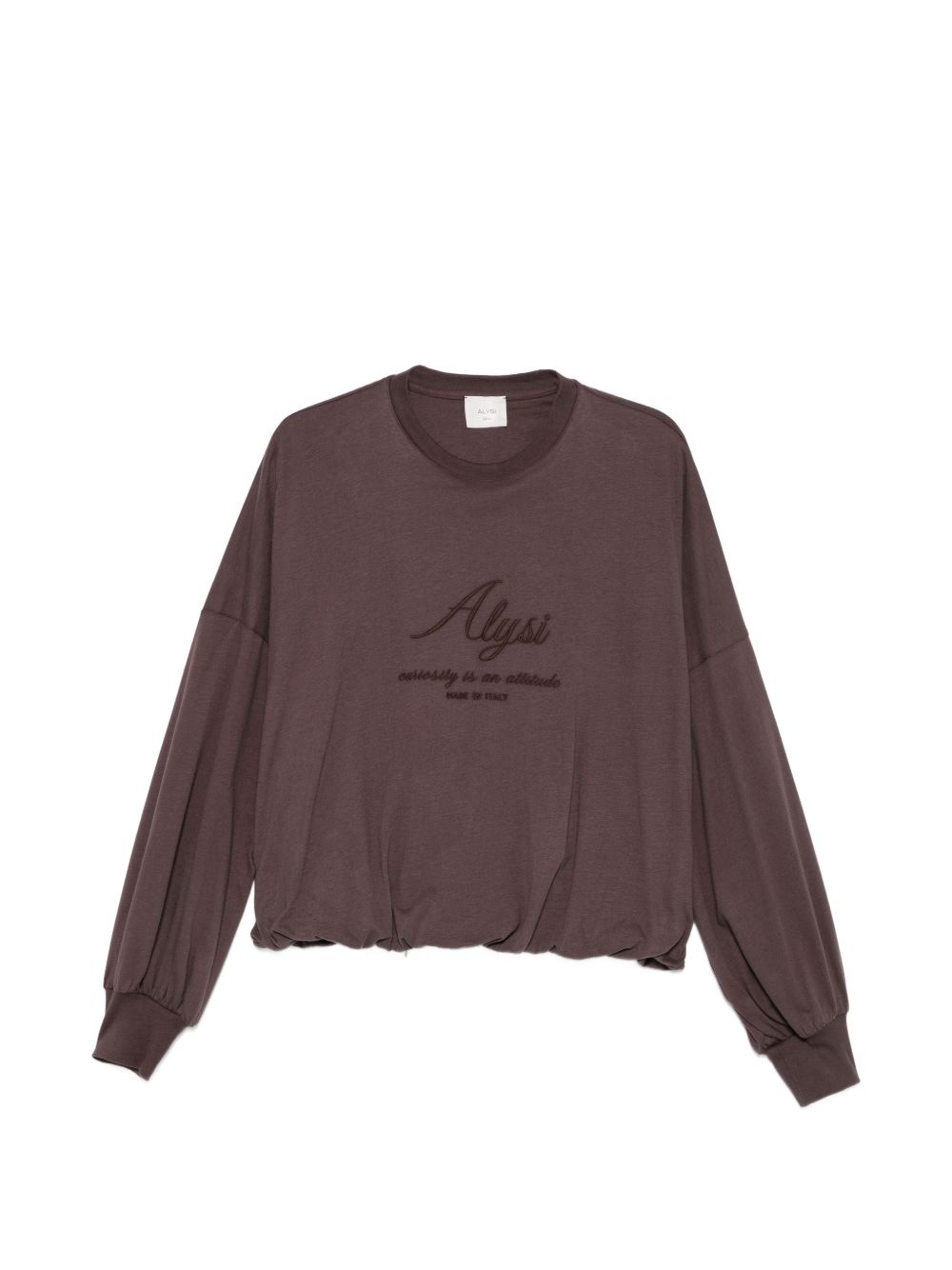 Felpa per donna Alysi viola con logo sul davanti 166406 A6004 ME ALYSI 