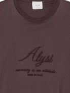 Felpa per donna Alysi viola con logo sul davanti 166406 A6004 ME ALYSI 