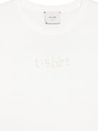 T-shirt per donna Alysi bianca con decorazione con perline sul davanti 166407 A6030 LT ALYSI 