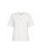 T-shirt per donna Alysi bianca con decorazione con perline sul davanti 166407 A6030 LT ALYSI 