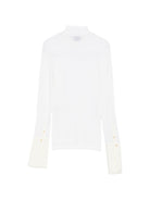 Maglione per donna Alysi bianca a collo alto 166410 A6036 LT ALYSI 