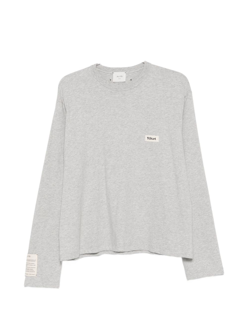 T-shirt per donna Alysi grigia con logo sul retro 166411 A6004 GM ALYSI 