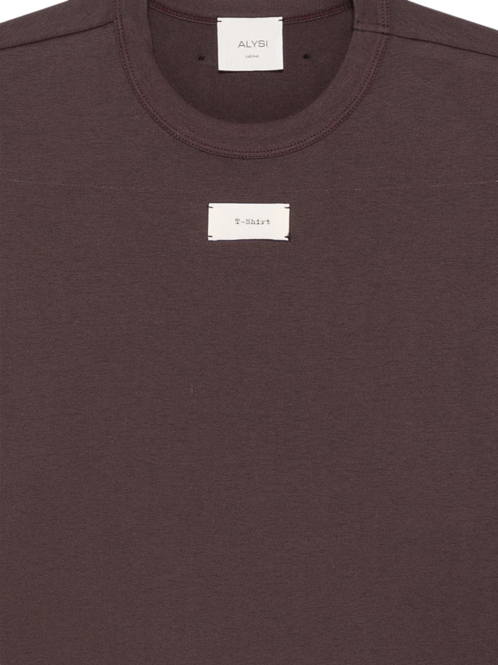 T-shirt da donna Alysi marrone con targhetta sul davanti 166412 A6004 ME ALYSI 