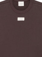 T-shirt da donna Alysi marrone con targhetta sul davanti 166412 A6004 ME ALYSI 