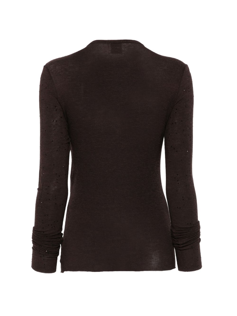 T-shirt per donna Alysi marrone con decorazione strass 166413 A6036 ME ALYSI 