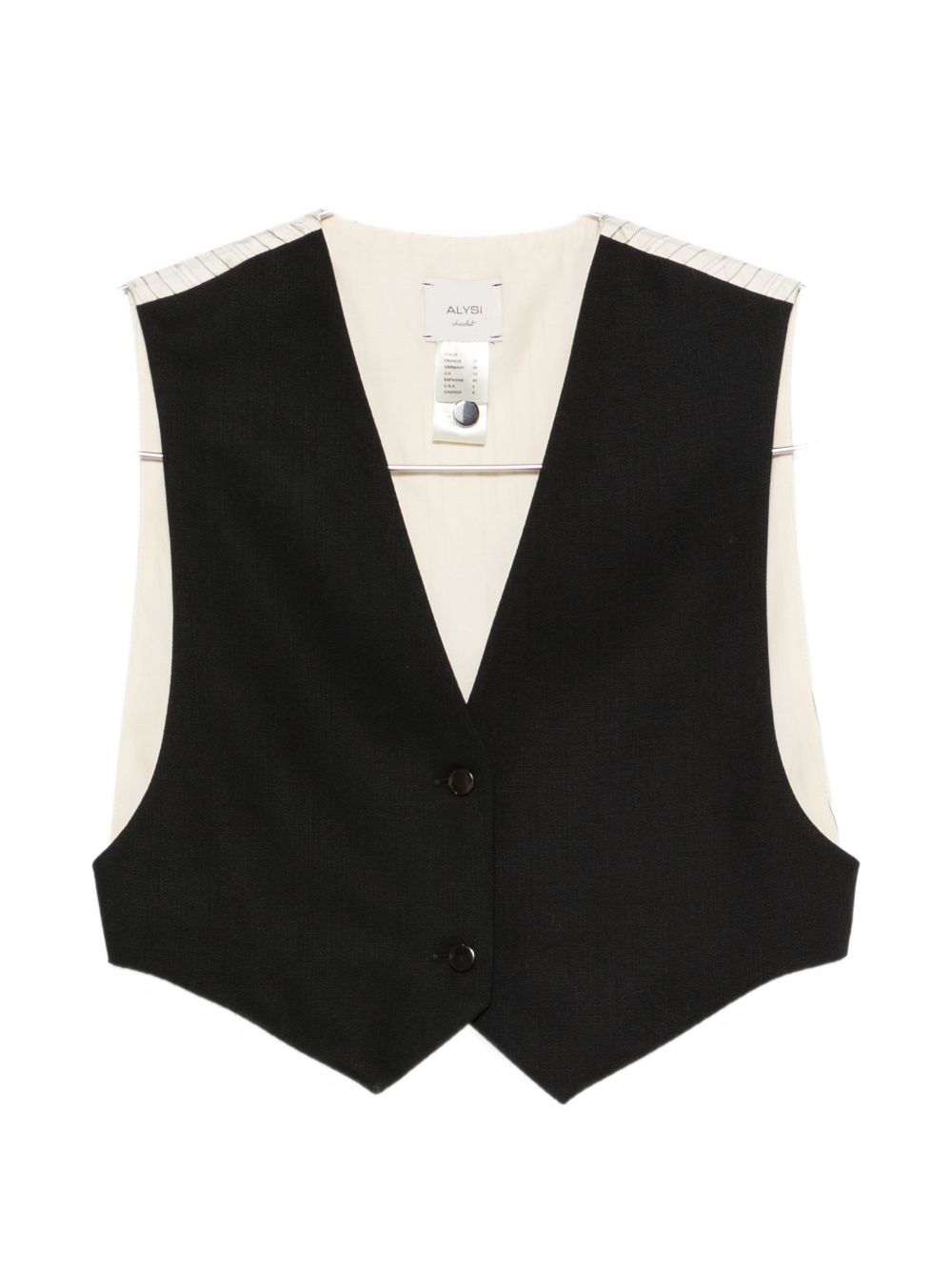 Gilet per donna Alysi nero con scollo a V 166827 A6204 NE ALYSI 