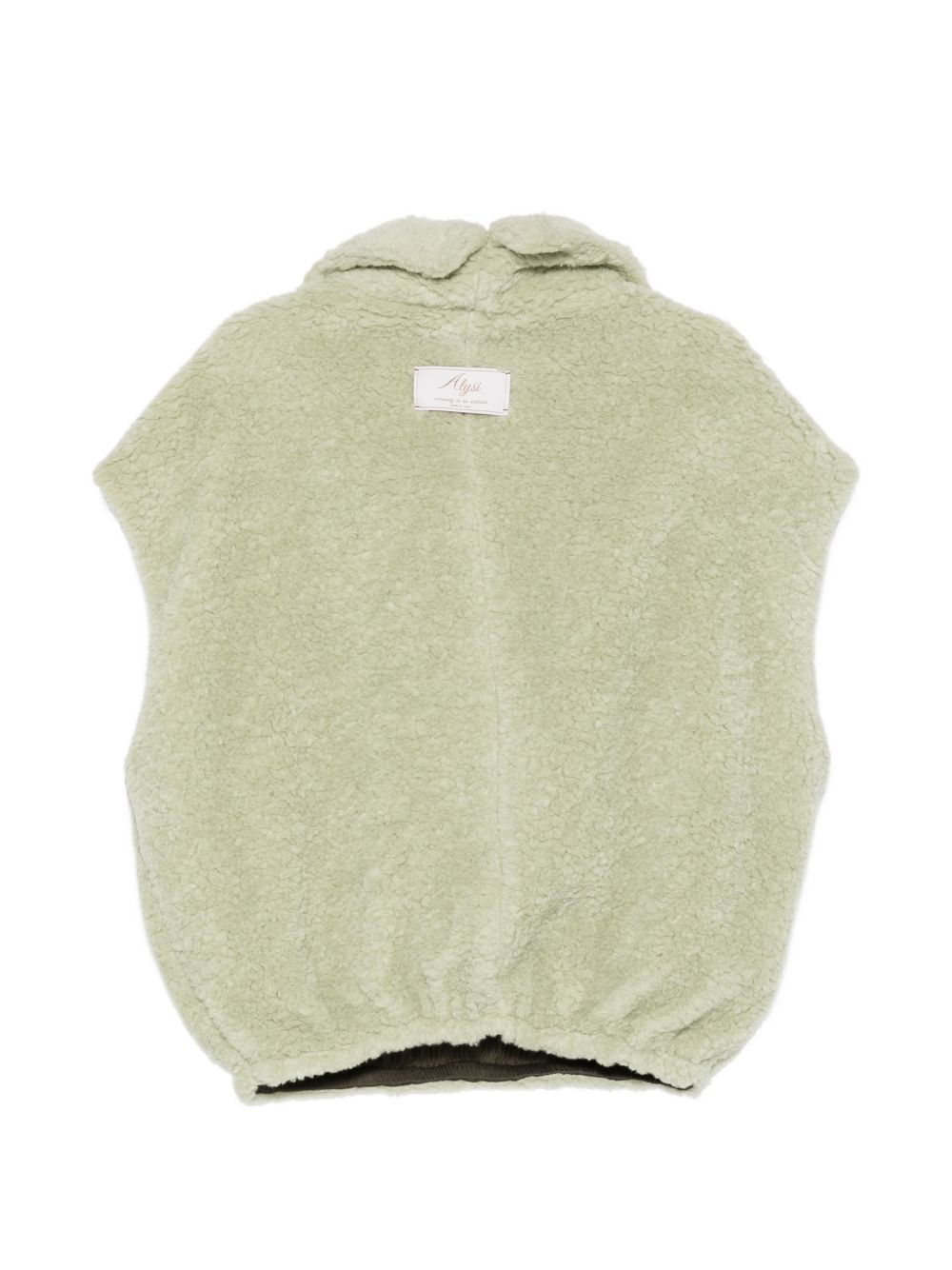 Gilet smanicato per donna Alysi verde con rifinitura in pelliccia 166931 A6214 ANICE ALYSI 