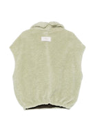 Gilet smanicato per donna Alysi verde con rifinitura in pelliccia 166931 A6214 ANICE ALYSI 