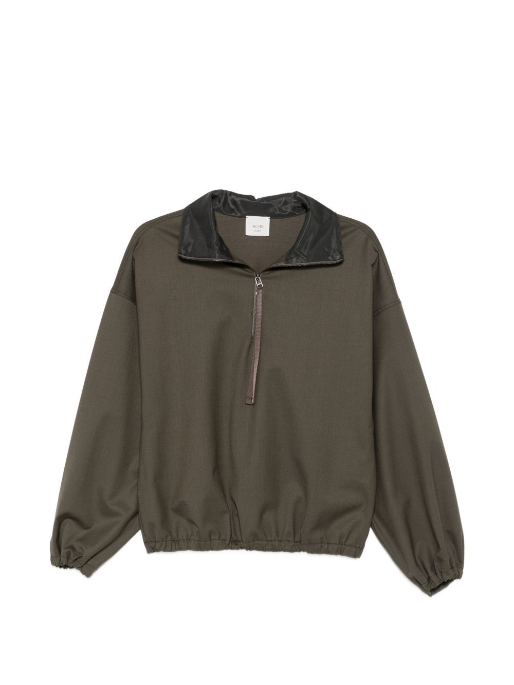 Giubbino per donna Alysi verde con colletto in pelle 166936 A6212 BSO ALYSI 