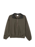 Giubbino per donna Alysi verde con colletto in pelle 166936 A6212 BSO ALYSI 