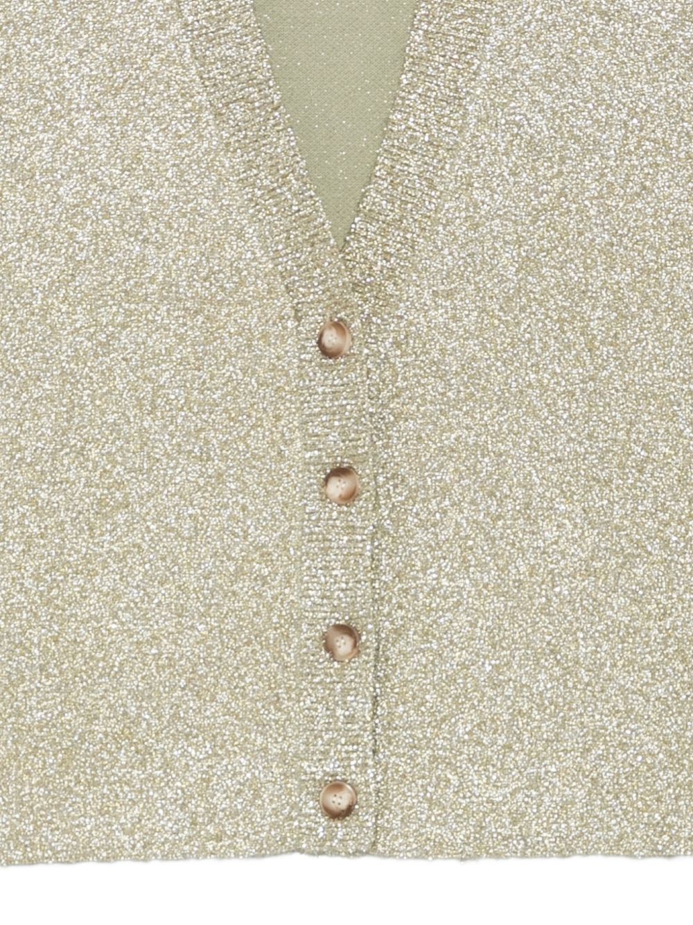 Gilet per donna Alysi oro con glitter 266401 A6215 PLAT ALYSI 
