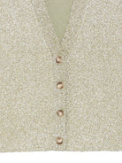 Gilet per donna Alysi oro con glitter 266401 A6215 PLAT ALYSI 