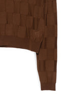 Maglione per donna Alysi marrone con design a quadri 266421 A6035 CACAO ALYSI 