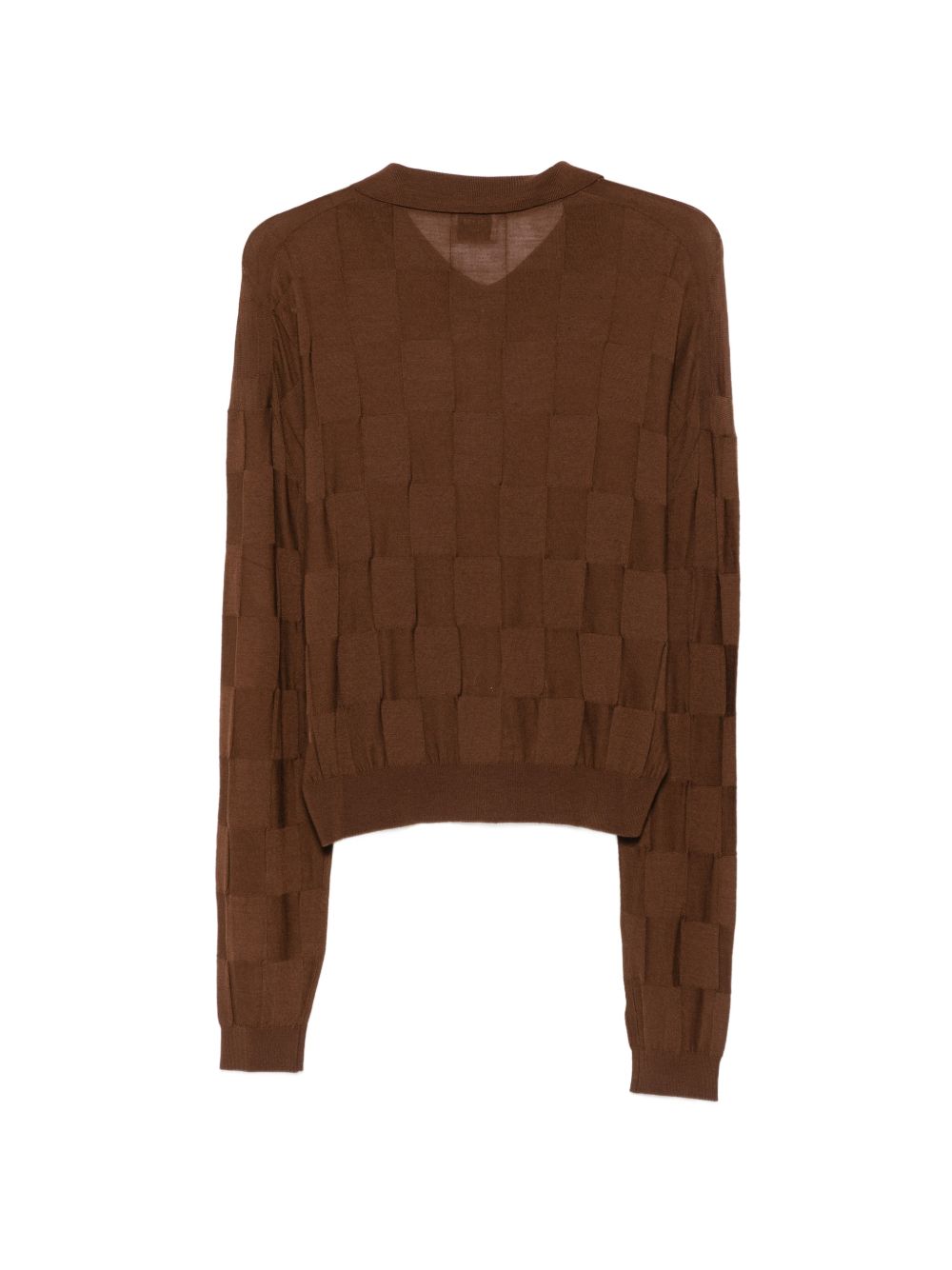 Maglione per donna Alysi marrone con design a quadri 266421 A6035 CACAO ALYSI 