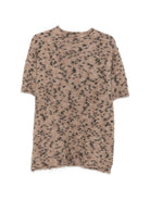 Maglione per donna Alysi marrone con stampa animalier 266422 A6019 CAST ALYSI 