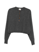 Maglione per donna Alysi grigio con chiusura con bottoni sul davanti 266429 A6008 AN ALYSI 