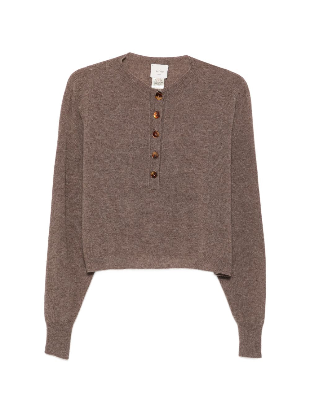 Maglione per donna Alysi marrone con chiusura con bottoni sul davanti 266429 A6008 CAST ALYSI 