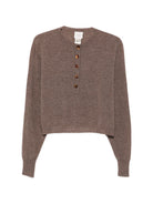 Maglione per donna Alysi marrone con chiusura con bottoni sul davanti 266429 A6008 CAST ALYSI 