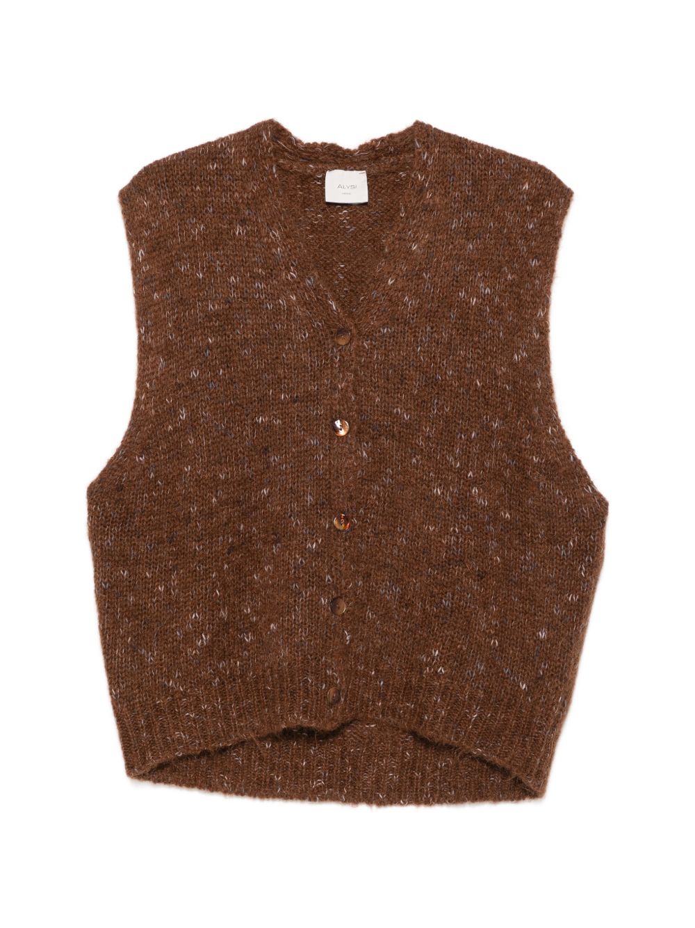 Gilet per donna Alysi marrone con scollo a V 266433 A6056 CG ALYSI 