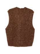 Gilet per donna Alysi marrone con scollo a V 266433 A6056 CG ALYSI 