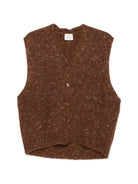 Gilet per donna Alysi marrone con scollo a V 266433 A6056 CG ALYSI 