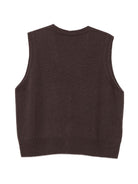 Gilet da donna Alysi marrone con chiusura frontale con bottoni 266440 A6043 CACAO ALYSI 