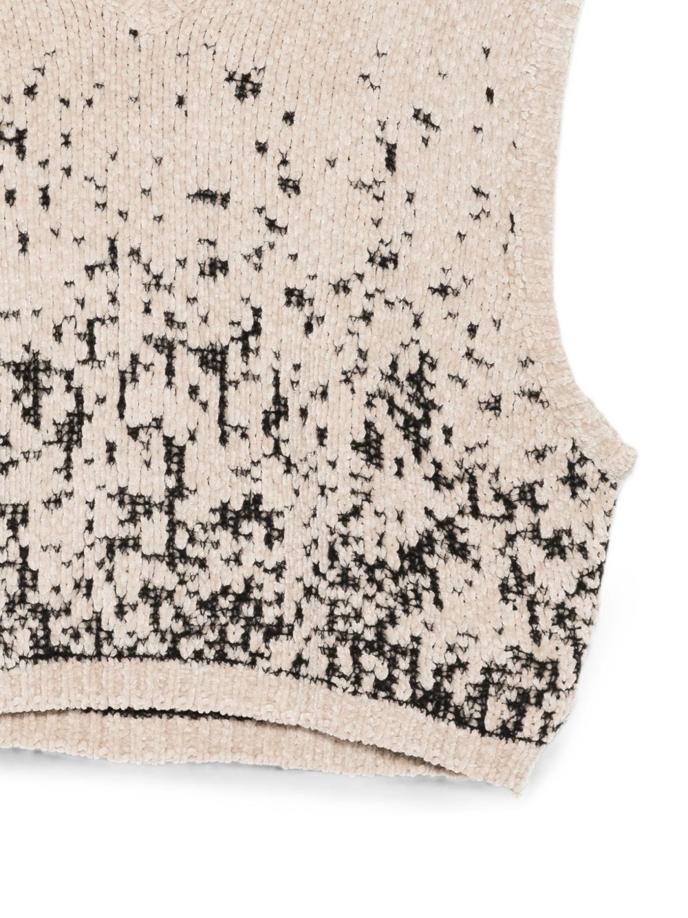 Gilet per donna Alysi beige lavorato a maglia intarsiata 266443 A6051 MD ALYSI 