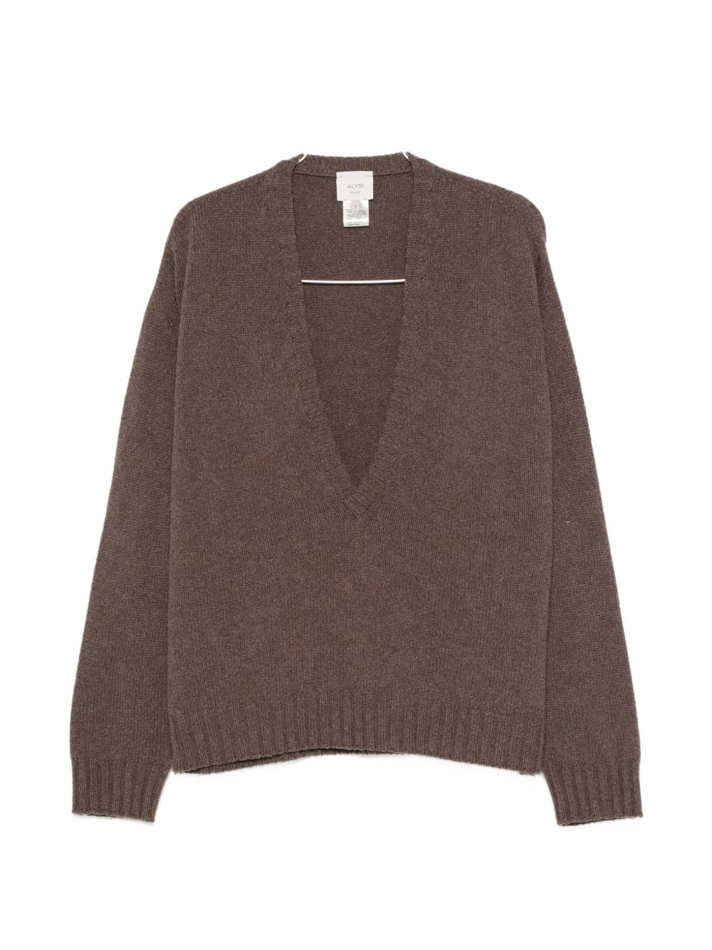 Maglione per donna Alysi marrone con scollo a V 266468 A6223 CAFFE ALYSI 