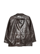 Cappotto per donna Alysi marrone con effetto coccodrillo 266908 A6227 FOND ALYSI 