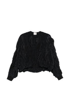 Giubbino per donna Alysi nero con trama increspata 266911 A6029 NOTTE ALYSI 