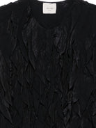 Giubbino per donna Alysi nero con trama increspata 266911 A6029 NOTTE ALYSI 